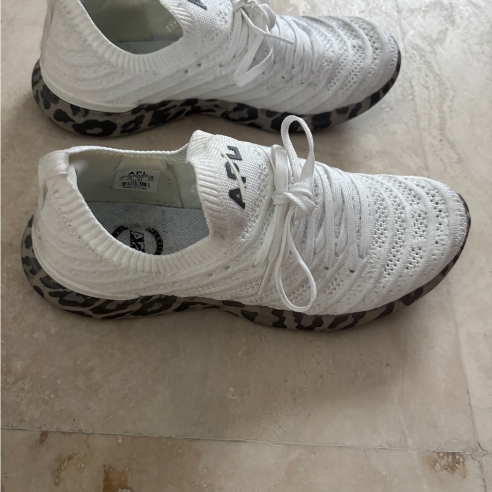 APL White and Black Knit Sneakers